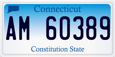 CT license plate AM60389