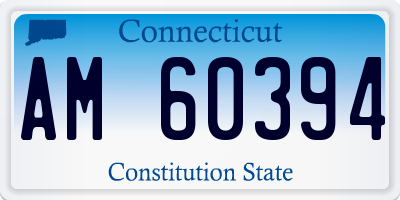 CT license plate AM60394
