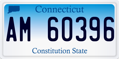 CT license plate AM60396
