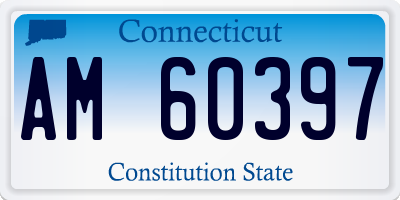 CT license plate AM60397