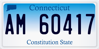 CT license plate AM60417