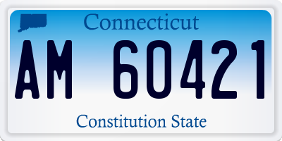 CT license plate AM60421