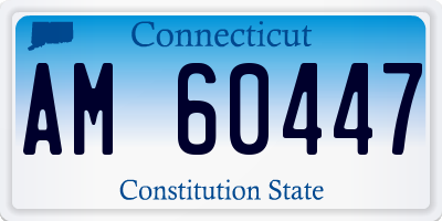 CT license plate AM60447