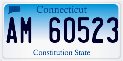 CT license plate AM60523