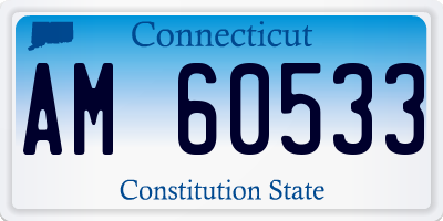 CT license plate AM60533