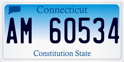 CT license plate AM60534