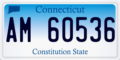 CT license plate AM60536
