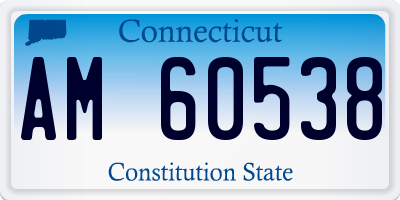 CT license plate AM60538
