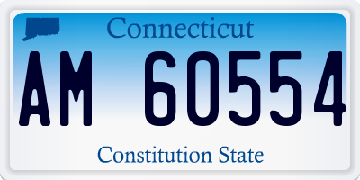 CT license plate AM60554