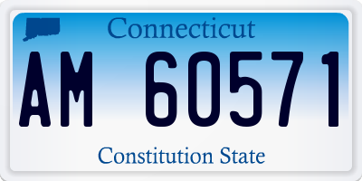CT license plate AM60571