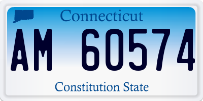 CT license plate AM60574