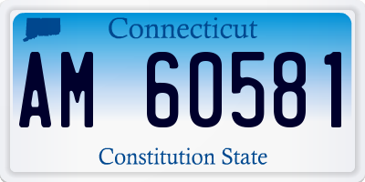 CT license plate AM60581