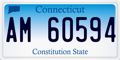 CT license plate AM60594