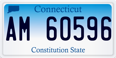 CT license plate AM60596