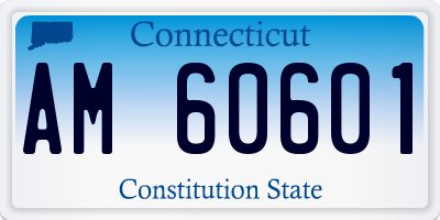 CT license plate AM60601