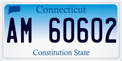 CT license plate AM60602