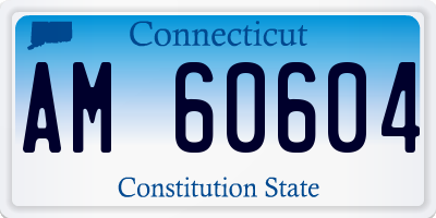 CT license plate AM60604