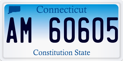 CT license plate AM60605