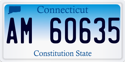 CT license plate AM60635