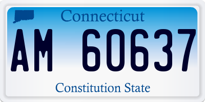 CT license plate AM60637
