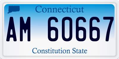 CT license plate AM60667