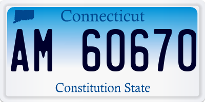 CT license plate AM60670