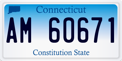 CT license plate AM60671