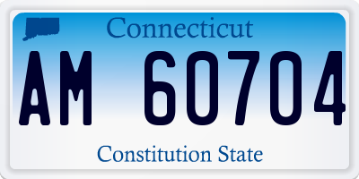 CT license plate AM60704