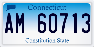 CT license plate AM60713