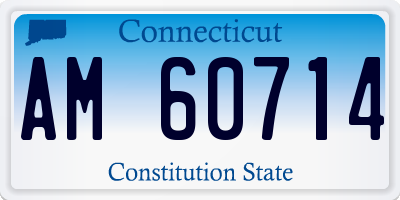 CT license plate AM60714