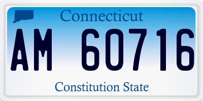 CT license plate AM60716