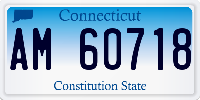 CT license plate AM60718