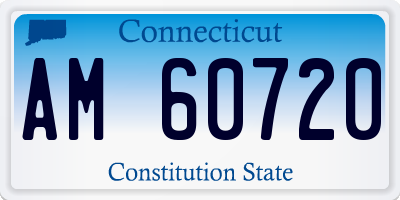 CT license plate AM60720