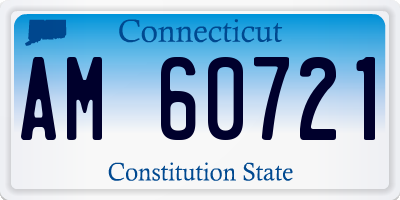 CT license plate AM60721