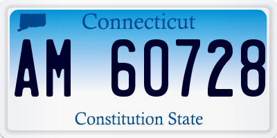 CT license plate AM60728