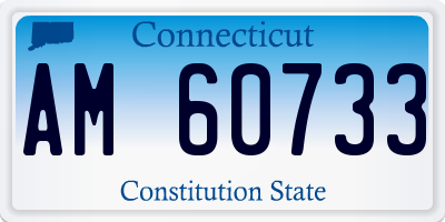 CT license plate AM60733