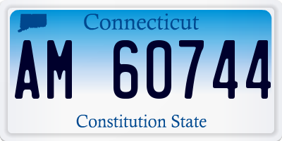 CT license plate AM60744