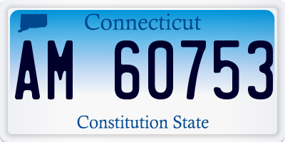 CT license plate AM60753
