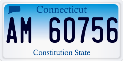CT license plate AM60756
