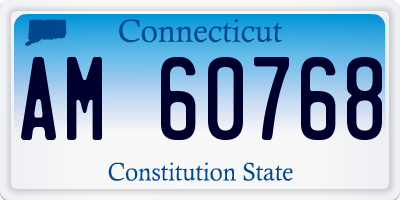CT license plate AM60768