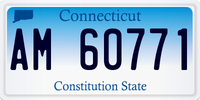CT license plate AM60771