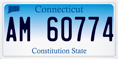CT license plate AM60774