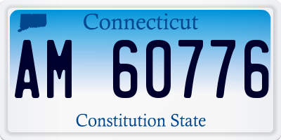 CT license plate AM60776