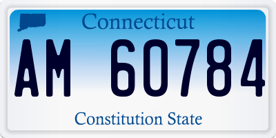 CT license plate AM60784