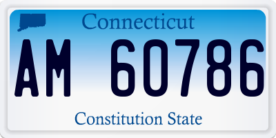 CT license plate AM60786