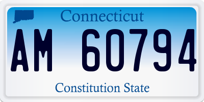 CT license plate AM60794