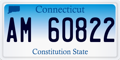 CT license plate AM60822