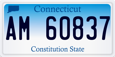 CT license plate AM60837