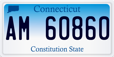 CT license plate AM60860