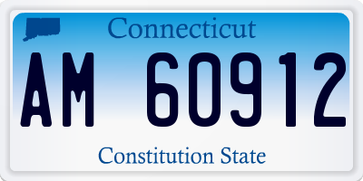 CT license plate AM60912